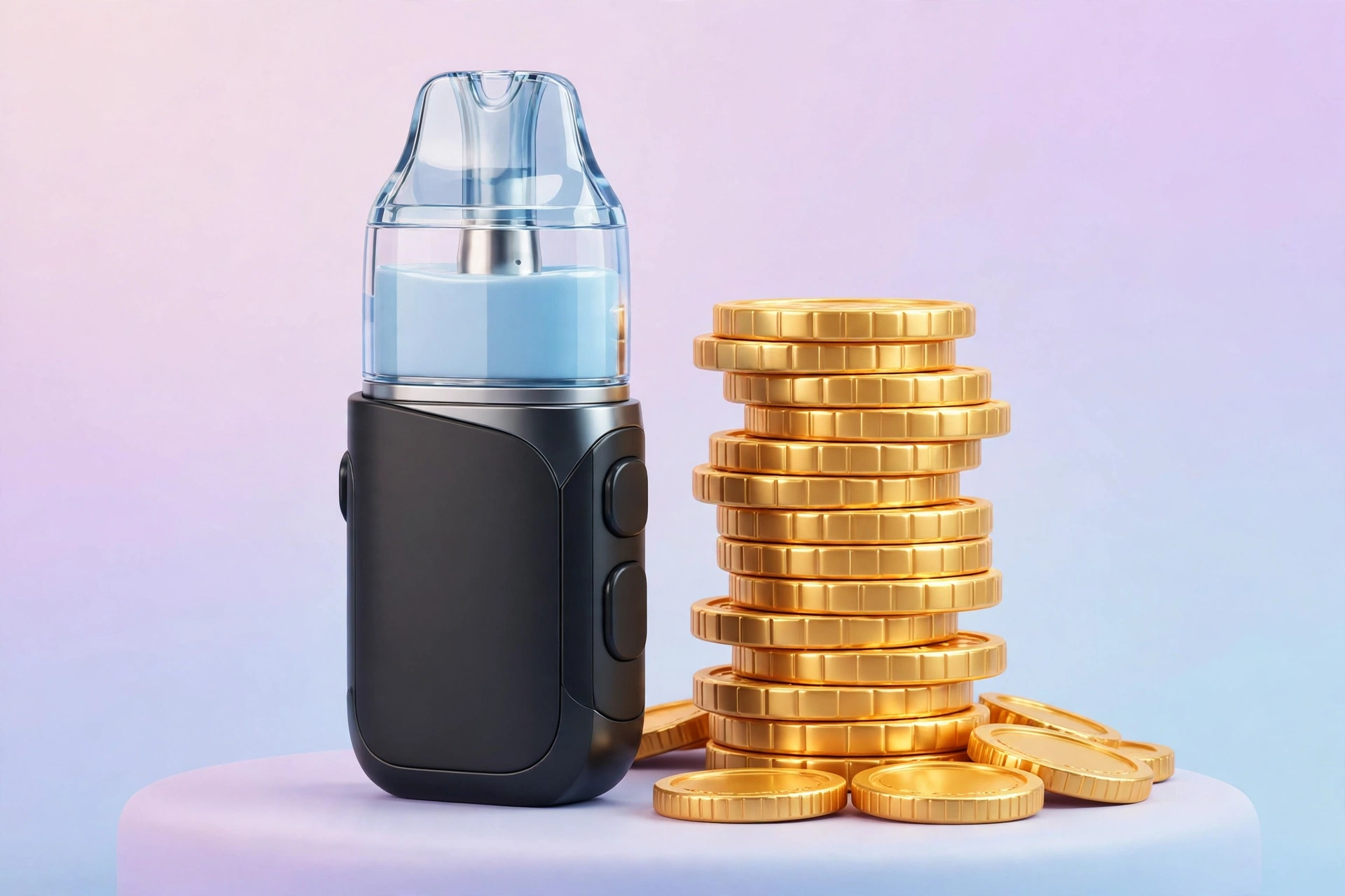 Pod kit vs disposable cost comparison 3D chart